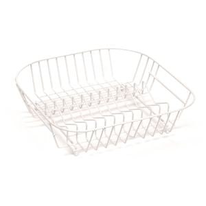 Clark White Powder Coated Advance Steel Draining Basket