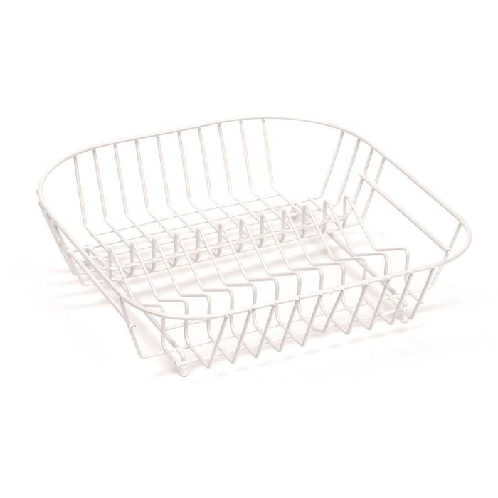 Clark White Powder Coated Advance Steel Draining Basket
