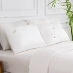 LINENOVA 100% Bamboo Pillow cases Slip Cover Pillowcase - White Single