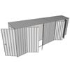 Build-a-Shed 0.8 x 6 x 2m Single Hinged Door Skillion Shed with Dual Double Hinged Side Doors - Zinc