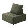 Oikiture 1PC Modular Sofa Lounge Chair Sherpa Green