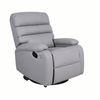 TOPONE Motion Flex Multifunction Swivel Rocker Recliner Lounge Chair with Extendable Footrest and PU Upholstery - Dark Grey