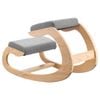 Vevor Ergonomic Kneeling Chair Gray With Thick Foam Cushions And Solid Wood Frame Natural Relief