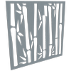 ProtectorAl 300-1200w x 300-1200h Silver Brushed/Gloss White Bamboo Unframed Composite Deco Panel