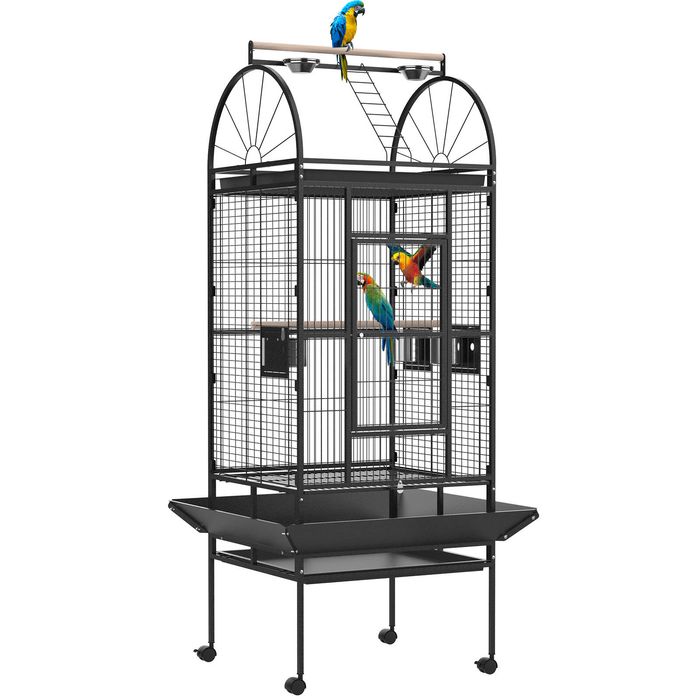 View of Advwin 176cm Large Bird Cage Top Ladder Parrot Aviary Budgie - Bunnings ...