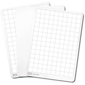 30pk Quartet Flex Double-sided Board A4 Grid/plain Frameless Gloss Whiteboard
