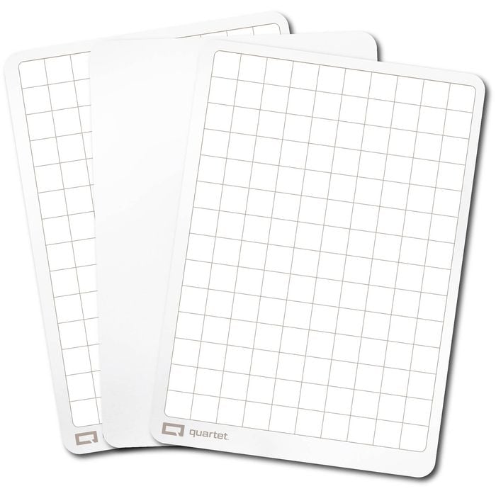 30pk Quartet Flex Double-sided Board A4 Grid/plain Frameless Gloss Whiteboard
