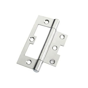 Lane 100 x 65 x 2mm Polished Chrome Fixed Pin Durasmooth Easy Fit Hinge