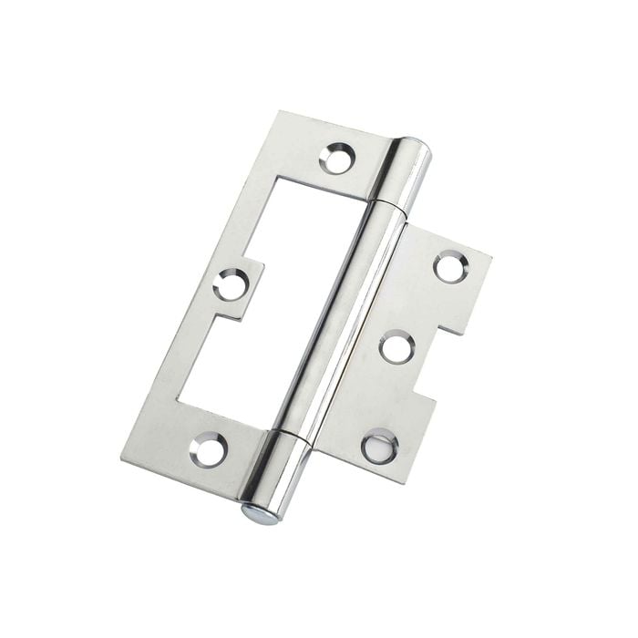 Lane 100 x 65 x 2mm Polished Chrome Fixed Pin Durasmooth Easy Fit Hinge