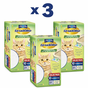 Ezi-lockodour Cat Litter Pads 30 Pack Bundle - Absorbent Odour Control