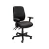 Buro Roma High Back Task Chair 3 Lever With Arms Black Fabric Seat And Back