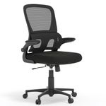 Advwin Ergonomic Mesh Office Chair with Flip-up Armrests Black