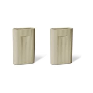 2PK E Style Keziah 26cm Ceramic Flower Vase Decor - Soft Green