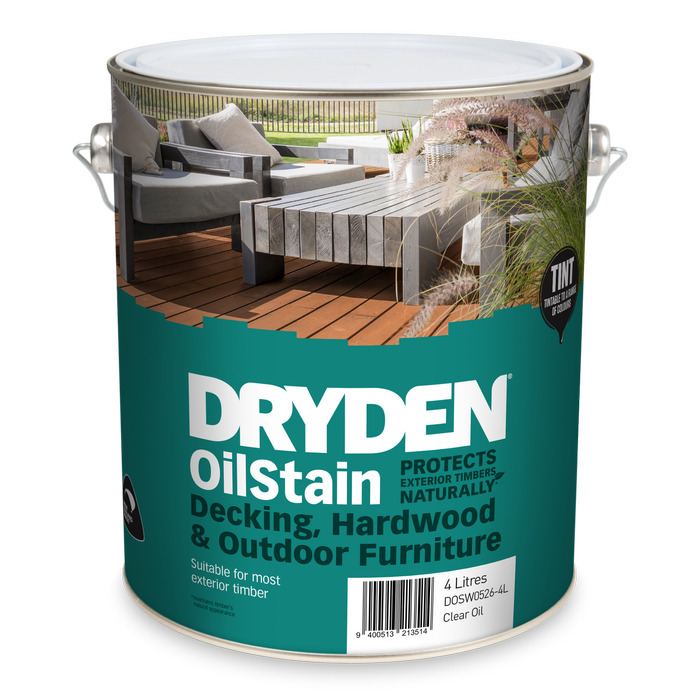 Dryden 4L OilStain Decking, Hardwood, & Outdoor Furniture