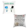 Catzon 2 Pcs Linen Throw Pillow Covers for Dear Dad Birthday Gifts for Father-Set 6
