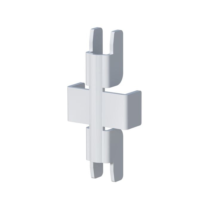 Flexi Storage Home Solutions White Double Slot Wall Strip Joiner - 2 Pack - White