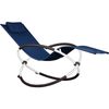 Orbital Steel Lounger - Navy and White