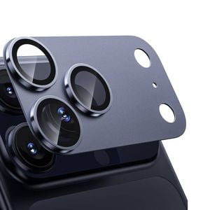 Iphone 17 Pro Max Camera Lens Protector, Military Grade Aluminum Alloy & Tempered Glass, Blue Titanium