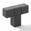 Hafele 46 x 34mm Black Anodised Cabinet Knob