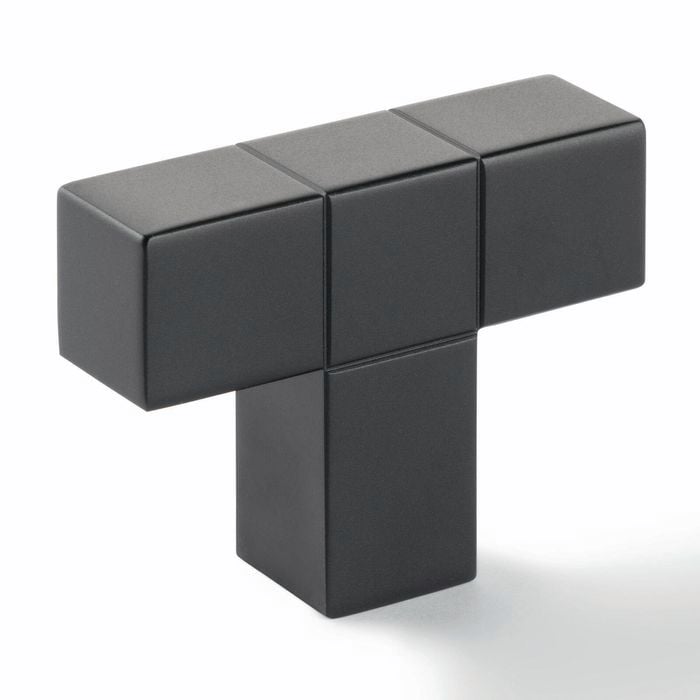 Hafele 46 x 34mm Black Anodised Cabinet Knob