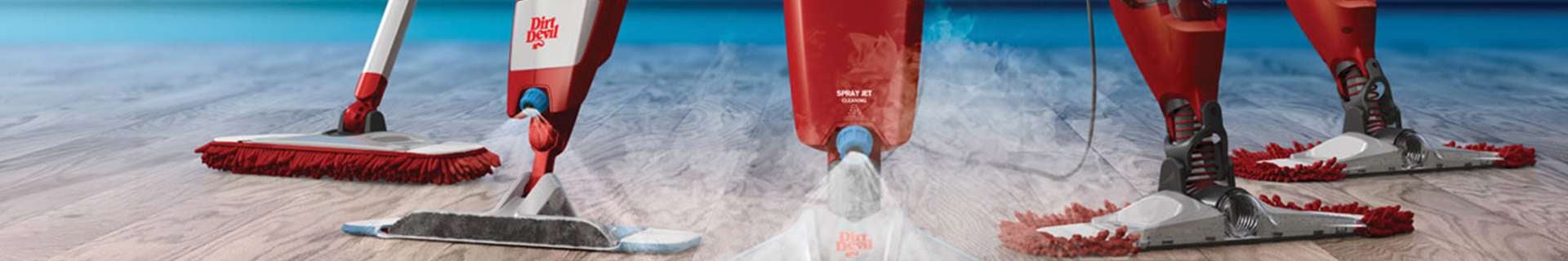 Background banner image displaying Dirt Devil product.