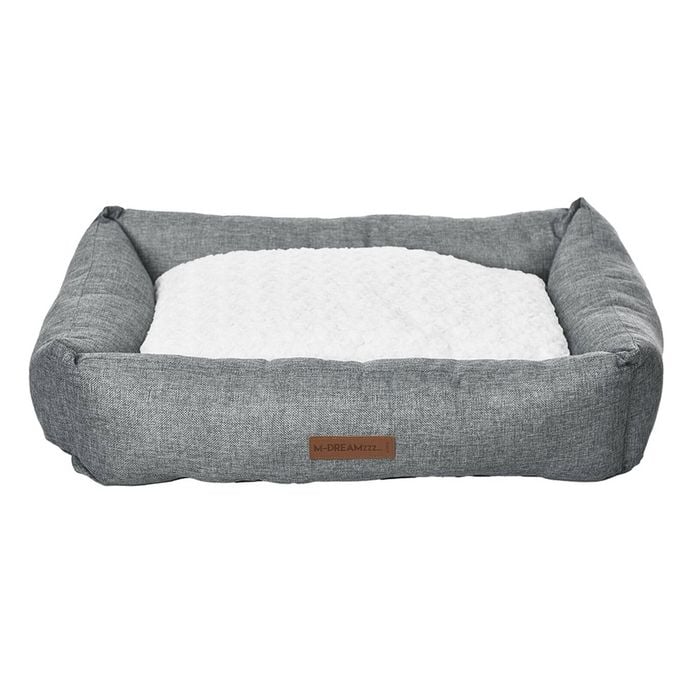 M-Pets Medium 80 x 60 x 20 cm Oleron Pet Bed Dark Grey