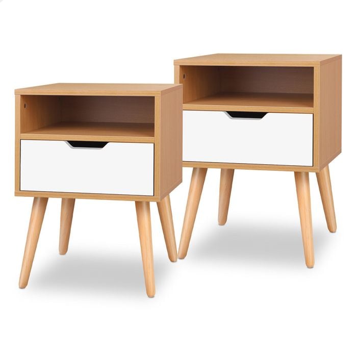 ALFORDSON 2x Bedside Table White