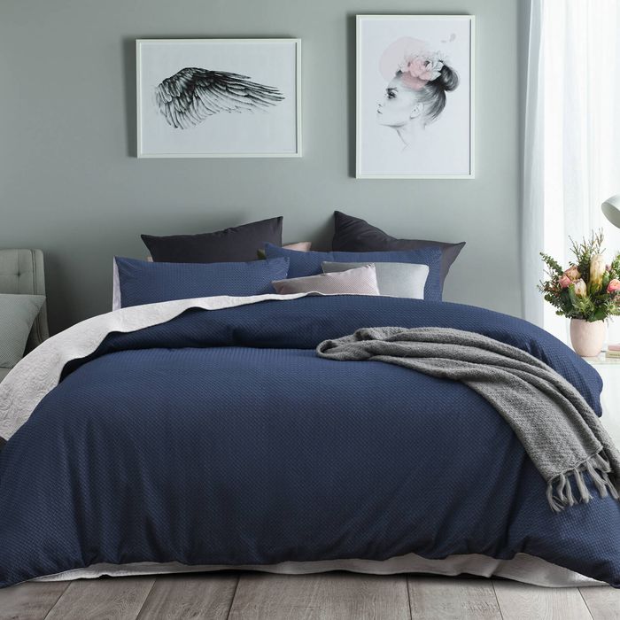 Accessorize Rotation Quilt Cover Set Navy - KB