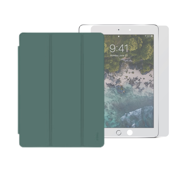 StylePro Combo iPad Air 4 & 5 Smart Folio Case Plus Screen Protector, Green