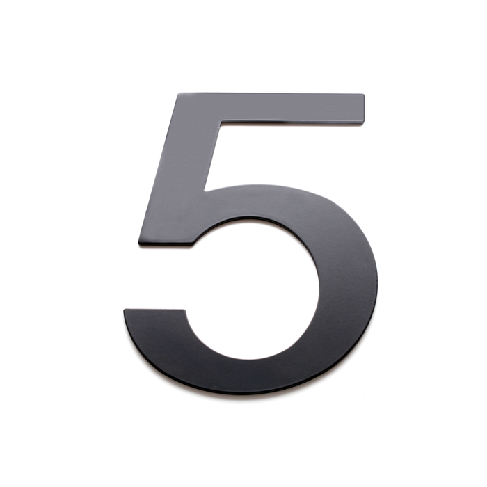 Sandleford 200mm Black Lorenzo House Number 5