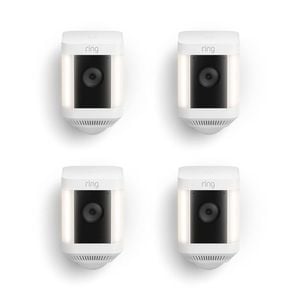 Ring White Battery Spotlight Cam Plus - 4 Pack