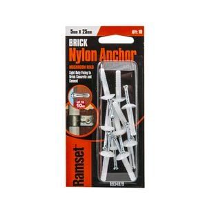 Ramset 5 x 25mm Nylon Anchor - 10 Pack