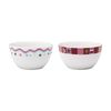 2pc Porto Tis The Season Porcelain Dip Bowls Festive Design 11.3x11.3x6cm