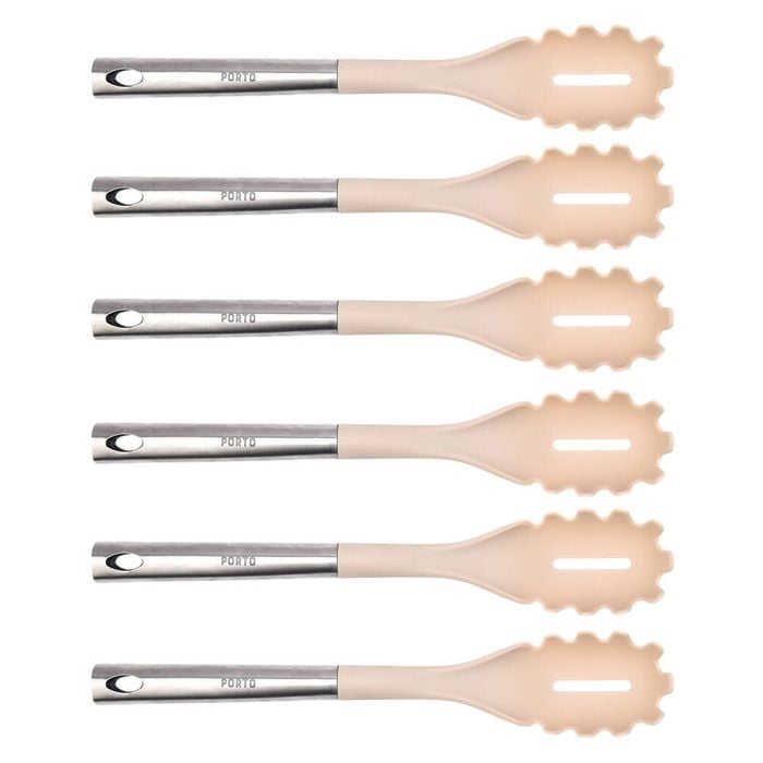 6PK Porto Zest Stainless Steel/Nylon 40cm Spaghetti Server Kitchen Utensil