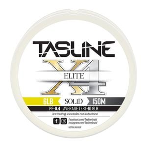 Tasline Elite White 150m Braid Fishing Line 6lb (4 Carriers)