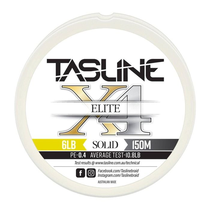 Tasline Elite White 150m Braid Fishing Line 6lb (4 Carriers)