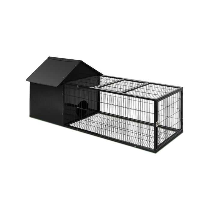 i.Pet Rabbit Cage Hutch 162x60cm Enclosure Metal