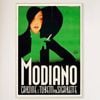 Galrie Modiano by Robert Bereny Vintage Art Deco Poster Elegant and Vibrant Wall Decor, Wood Frame, 70 x 100cm (28 x 40inch)