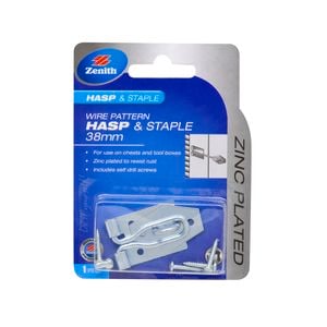 Zenith Wire Pattern Hasp & Staple 38mm ZP