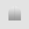 Future Glass Shira Frameless Arch Mirror Cabinet - 860 x 760mm (Double Door)