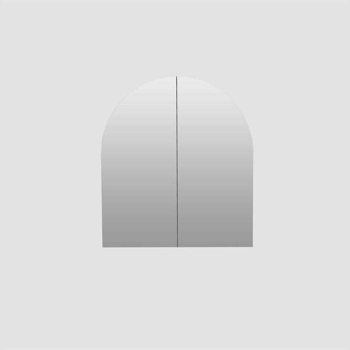 Future Glass Shira Frameless Arch Mirror Cabinet - 860 x 760mm (Double Door)