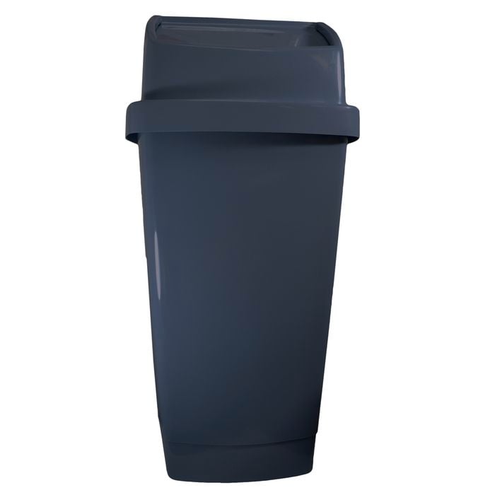 Icon Plastics 59L Charcoal Push Top Tidy Bin