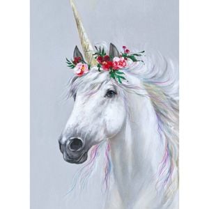 P&P Mythical Unicorns Canvas Print - Elegant Wall Art for Living Room, Bedroom & Office Décor 50x70cm