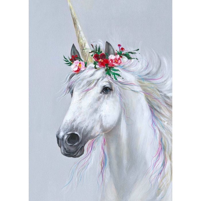 P&P Mythical Unicorns Canvas Print - Elegant Wall Art for Living Room, Bedroom & Office Décor 50x70cm