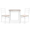 Artiss Oak & White Dining Table and Chairs Set
