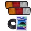 Elinz 2x LED Tail Lights Stop Reverse Turn Indicator 12V Caravan Truck 30M Narva 5 Core Trailer Cable