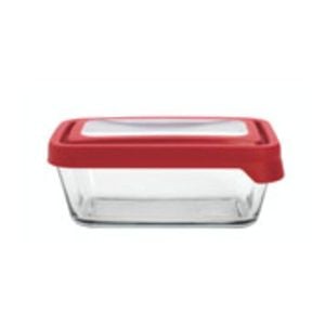 Anchor Hocking Trueseal Storage Container Rectangle 4.75 Cup Cherry