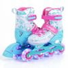 Costway 4size Adjustable Roller Skates Skating Shoes Beginner Age 5-7 Pink
