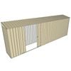 Build-a-Shed 0.8 x 6 x 2m Skillion Shed with Double Sliding Side Doors - Cream