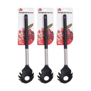 3PK Culinary Kitchen Nylon Stainless Steel Spaghetti Server Cooking Utensil 30cm